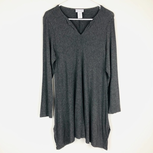 Soft Surroundings V Neck Soft Long Sleeve Knit Dress M - Picture 1 of 6